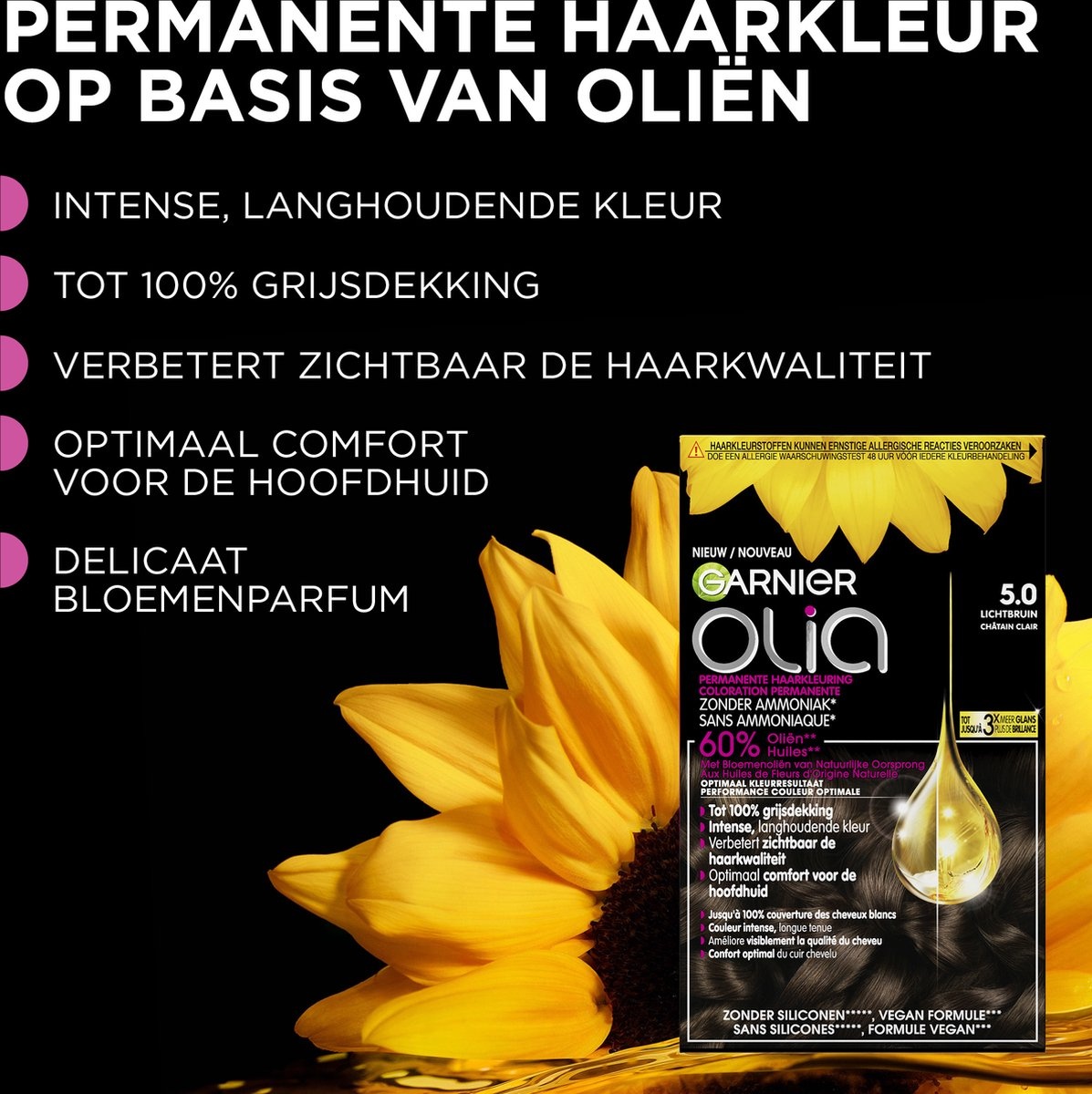 Garnier Olia 5.15 - IJs Kastanje Lichtbruin - Verpakking beschadigd