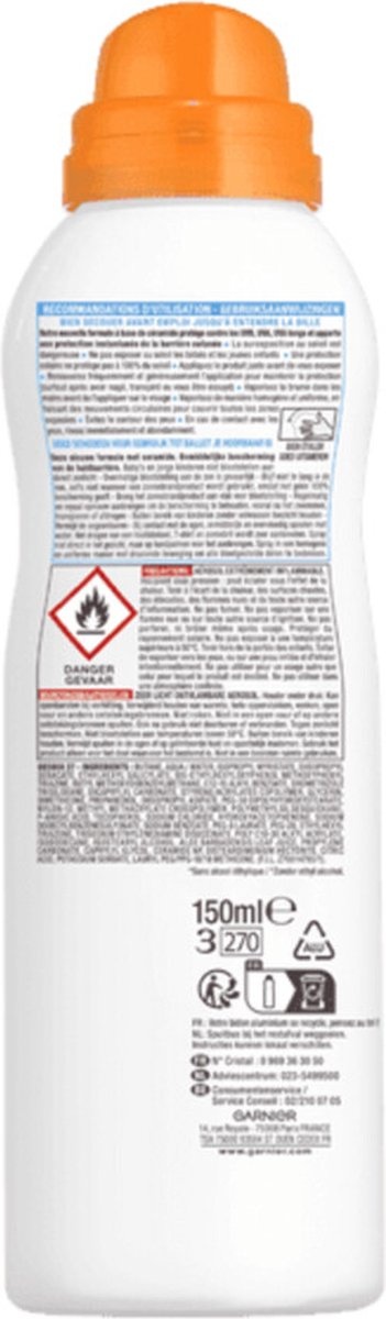 Garnier Ambre Solaire Sensitive Expert+ Schutznebelspray LSF 50+ 150 ml – Verpackung beschädigt