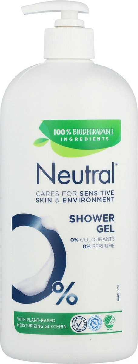 Neutral 0% Milde Showergel - 0% parfum & 0% kleurstoffen - 900 ml - pompje beschadigd