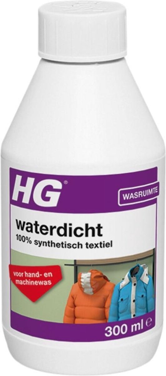 HG waterproof pour textiles 100% synthétiques - 300 ml - hydrofuge et antisalissure - lavage à la main et en machine - Capuchon manquant