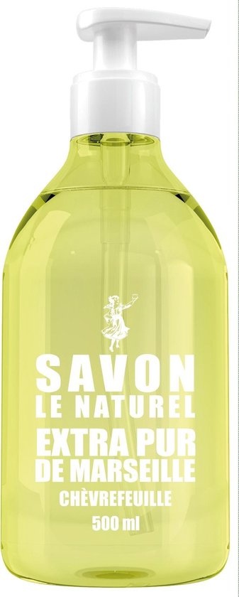 Savon Le Naturel Savon Mains Chèvrefeuille Extra Pur de Marseille - 500 ml - pompe manquante/abîmée