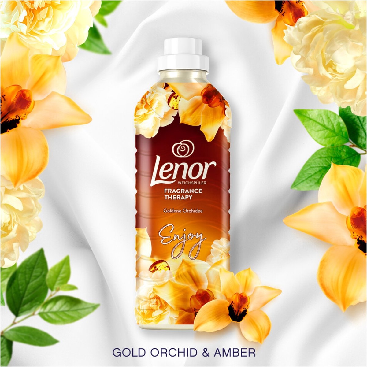 Lenor Adoucissant 12x41 Lavages, Ambre Et Orchidée, Pour Des Draps Frais  Chaque Soir Pendant 1 Semaine, Fabriqué en France