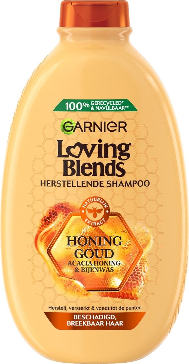 Garnier Loving Blends Honey Gold Shampooing Réparateur - Cheveux Abîmés et Cassants - 600 ml