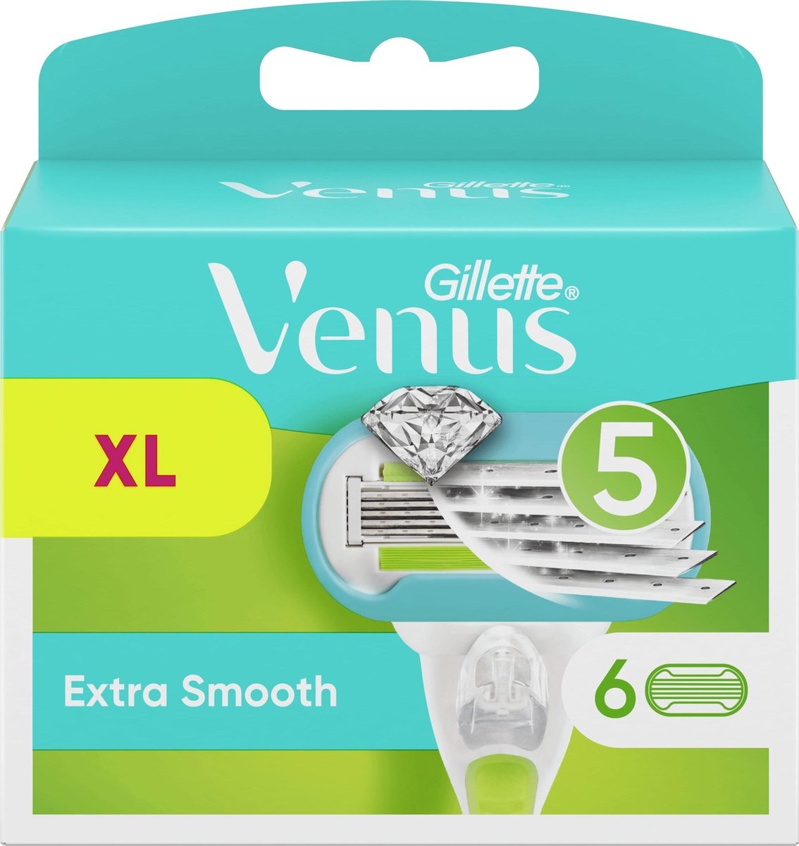 Gillette Venus Extra Smooth Razor Blades for Women 6 Refill Blades