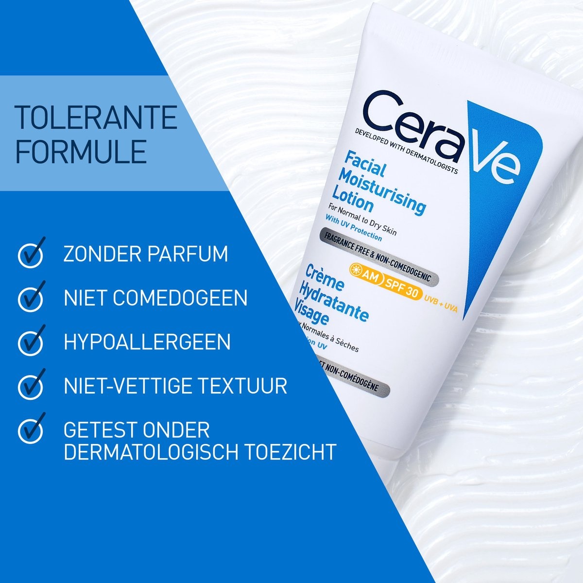 CeraVe Facial Moisturizing Lotion SPF30 - Dagcrème - normale tot droge huid - 52ml - Hydraterende dagcreme - Verpakking beschadigd