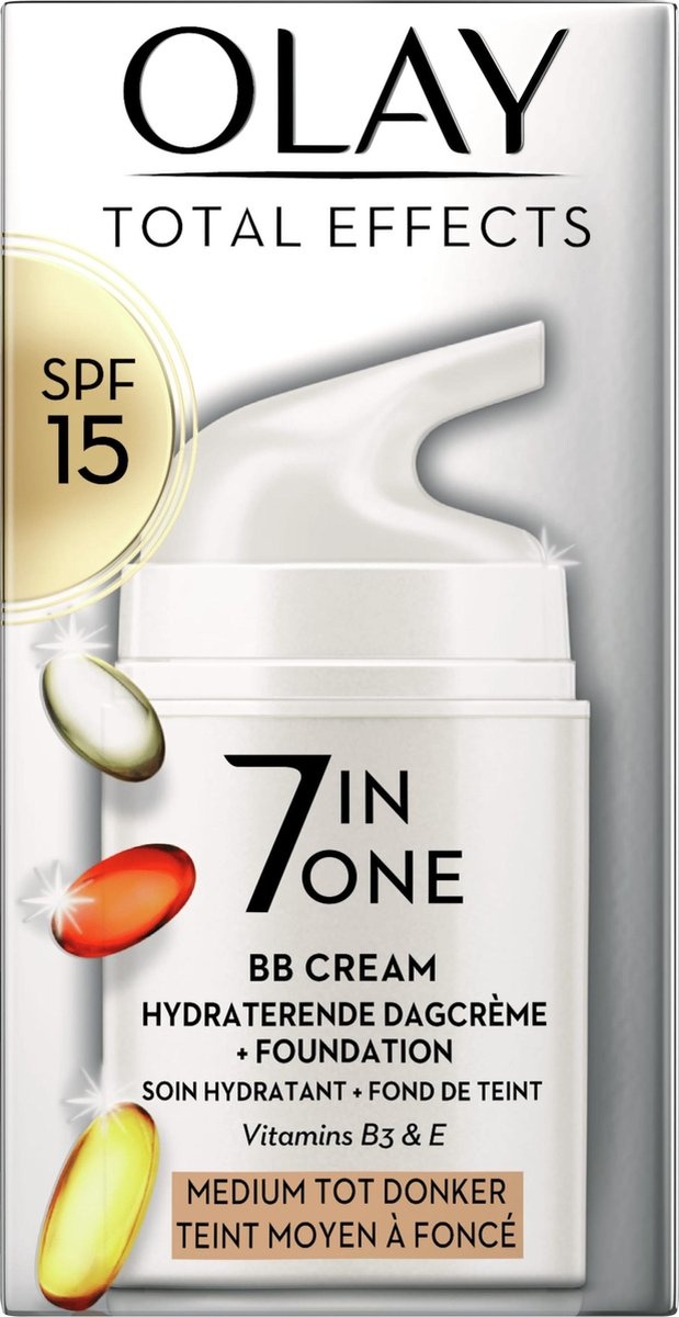 Olay Total Effects 7in1 BB Cream - Moyen à Foncé - SPF15 - 50 ml - Emballage endommagé