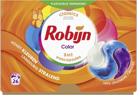 Robijn Classic Color 3-in-1 Washing Capsules - 26 washes