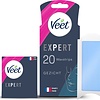 Bandes dépilatoires Veet Expert - Visage - Peau sensible - 20 pièces - Emballage endommagé