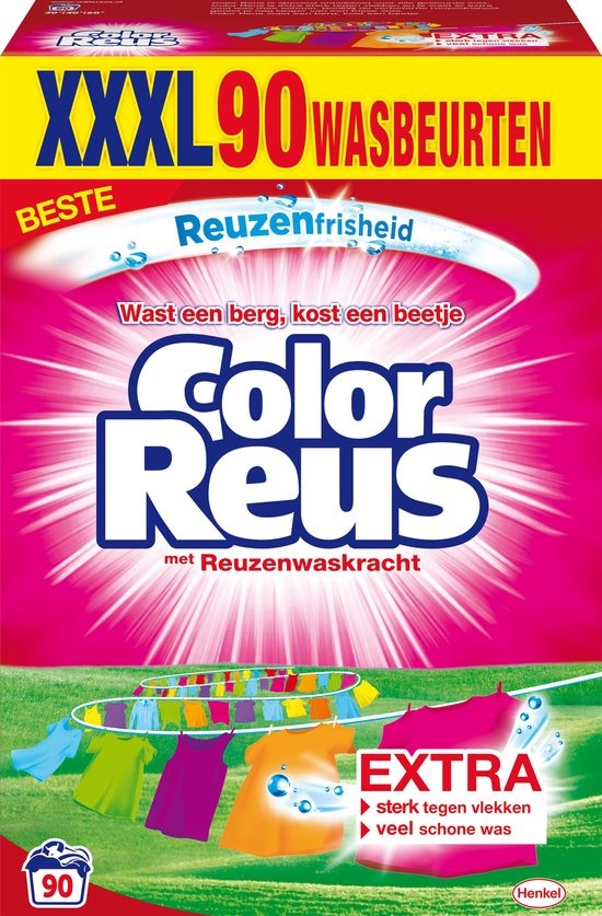 Color Reus Waschpulver – Vorteilspackung – 90 Waschgänge – Verpackung beschädigt