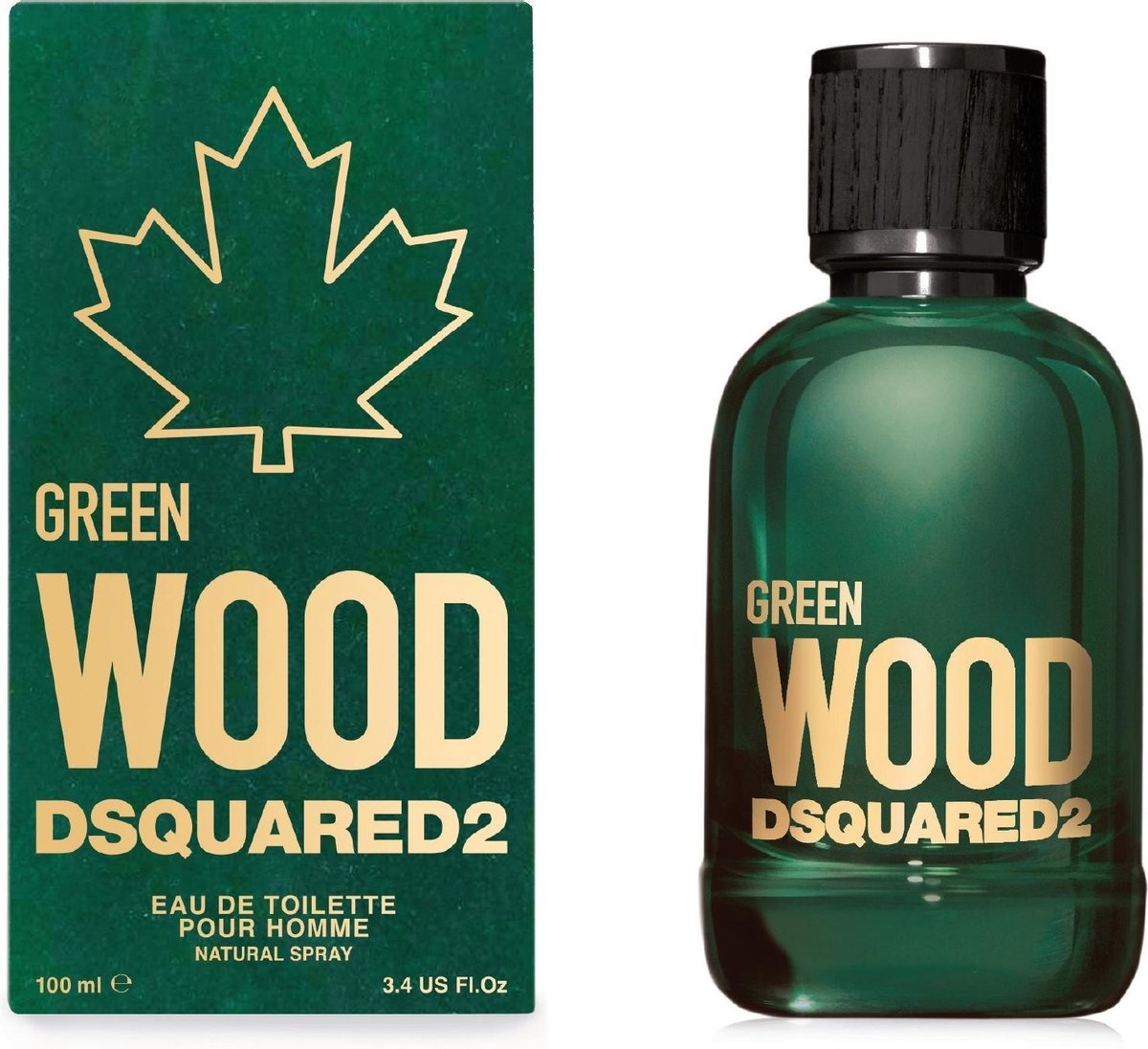 Dsquared2 Green Wood pour Homme – Eau de Toilette 100 ml – Herrenparfüm – Verpackung beschädigt