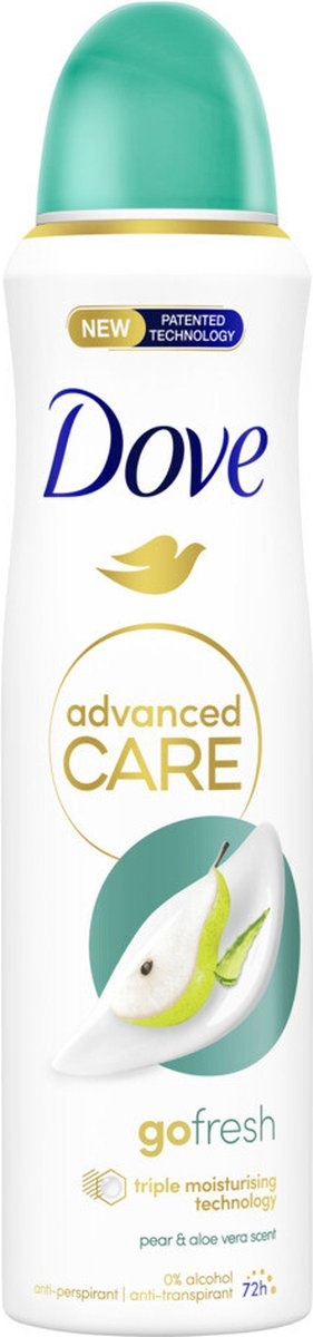 Dove Advanced Care Go Fresh Pear & Aloe Vera - Anti-Perspirant Deodorant Spray - 150 ml