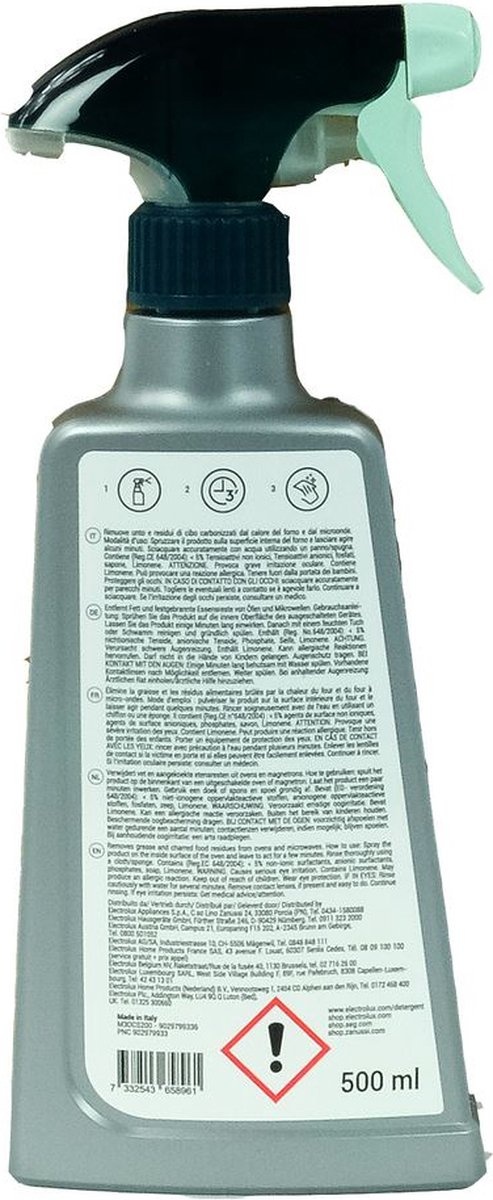 Spray nettoyant pour four et micro-ondes Electrolux 500 ml