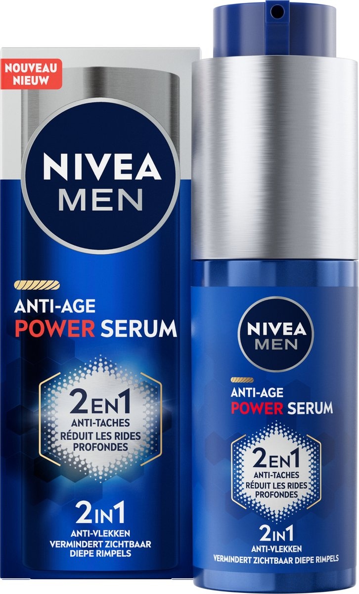 NIVEA MEN - Anti-Age - 2 in 1 Power Serum - 30ml - Verpakking beschadigd