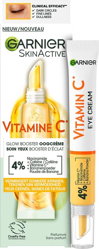 Garnier SkinActive Glow Booster Augencreme mit Vitamin C 15 ml