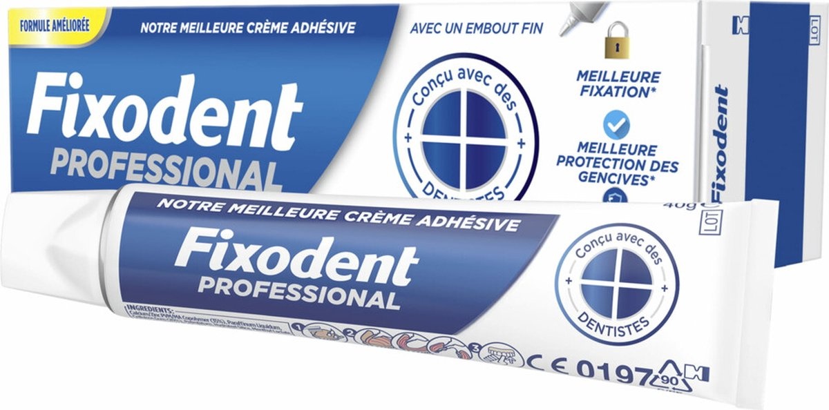 Pâte adhésive Fixodent Professionnelle - 40 grammes