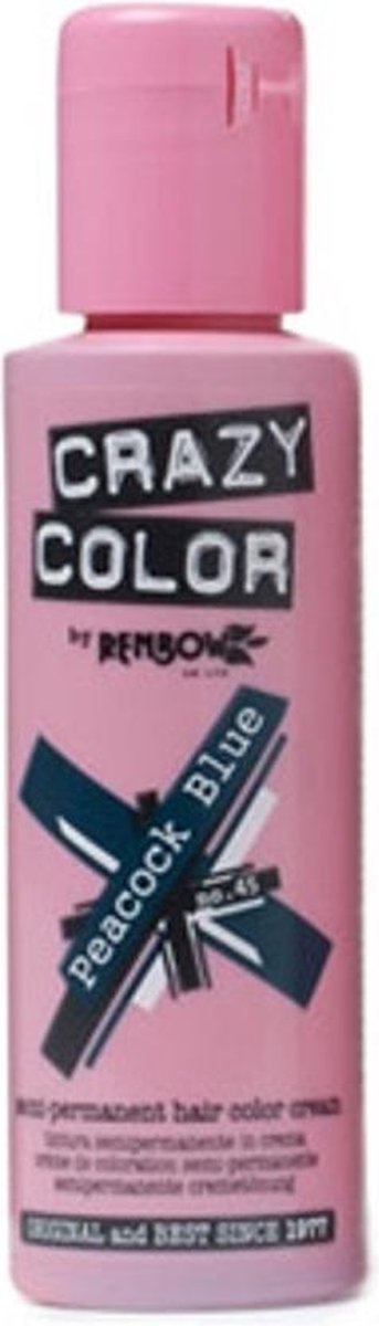 Crazy Color Bleu Paon 100ml - Teinture Capillaire