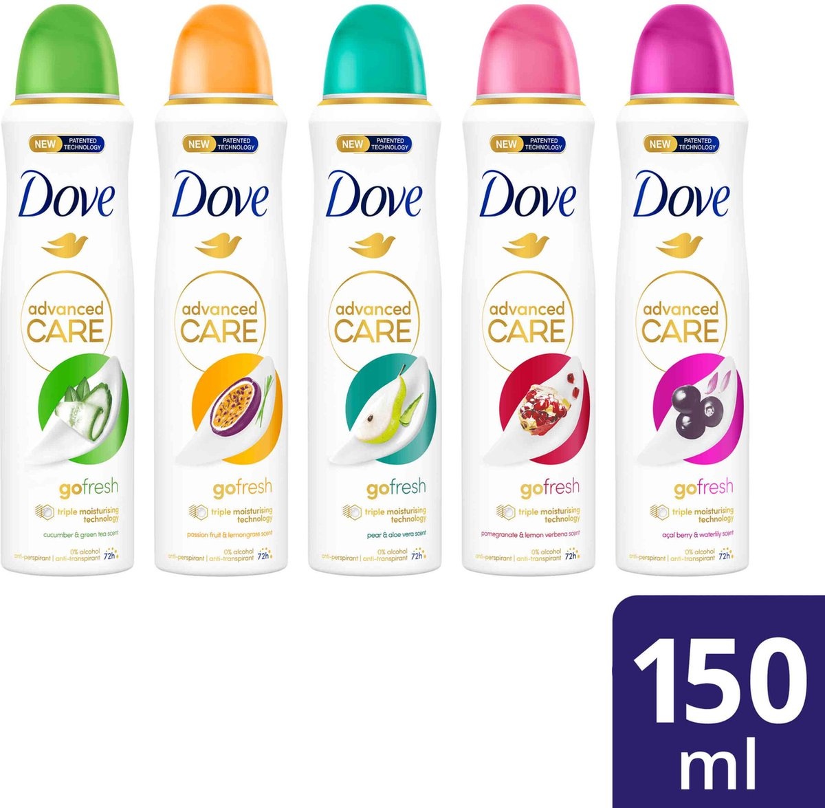 Dove Dove Advanced Care Go Fresh AntiTranspirant Deodorant Spray mix