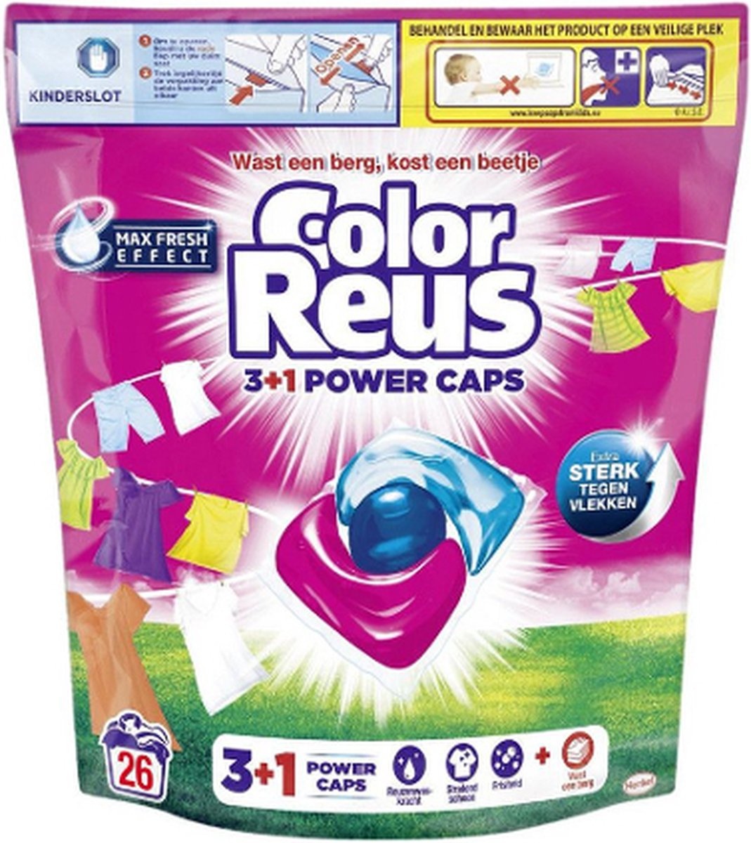 Détergent Color Reus 3+1 Power Caps - 26 capsules