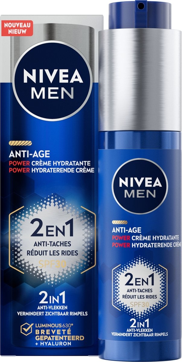 NIVEA MEN - Anti-Age - 2 in 1 Power - Hydraterende Crème - SPF 30 - 50ml