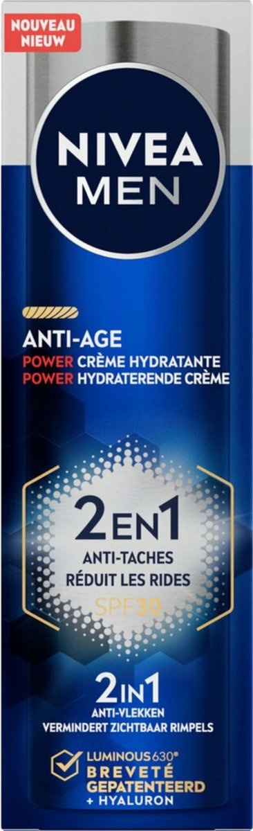 NIVEA MEN - Anti-Age - 2 in 1 Power - Moisturizing Cream - SPF 30 - 50ml