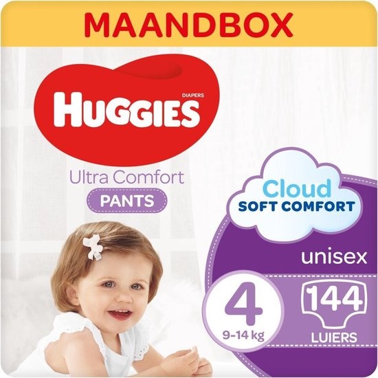 Huggies Pants - Ultra Comfort - unisex - maat 4 (9 tot 14 kg) - 144 stuks - beschadigde verpakking