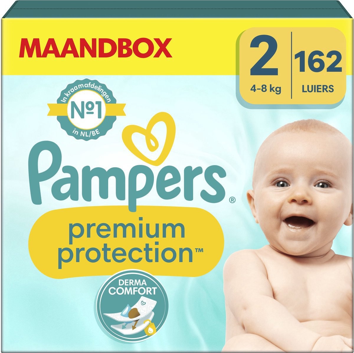 Size 2 sales pampers box