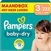 Pampers Baby-Dry – Größe 3 (6 kg – 10 kg) – Monatsbox mit 222 Windeln – Verpackung beschädigt