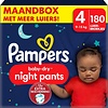 Pampers Baby-Dry Night Pants – Größe 4 (9–15 kg) – Monatsbox mit 180 Windelhosen – Verpackung beschädigt