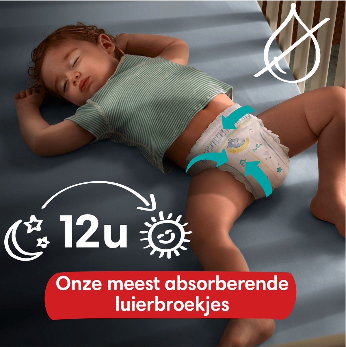 Pampers Baby-Dry Night Pants - Maat 4 (9-15kg) - 180 Luierbroekjes Maandbox - Verpakking beschadigd