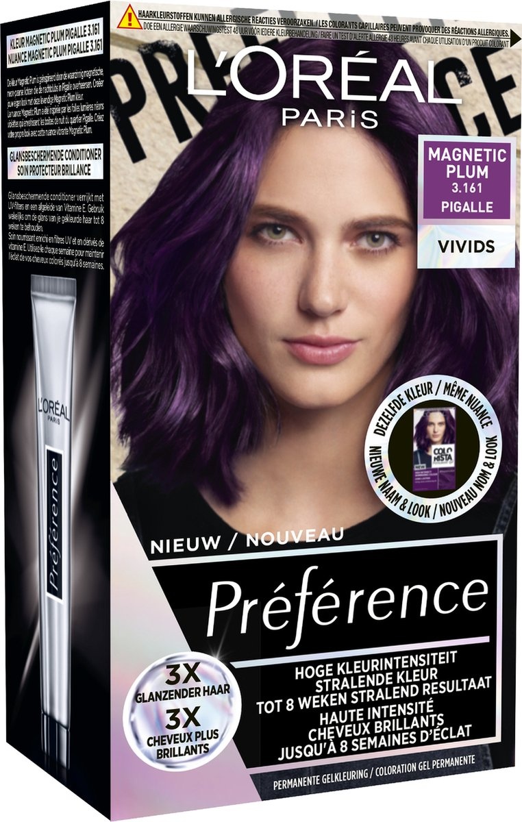 L'Oreal Paris Préférence Vivids 3.161 Magnetic Plum Pigalle – Verpackung beschädigt