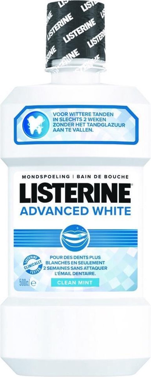Listerine Mondwater Advanced White Mild 500 ml - Verpakking beschadigd