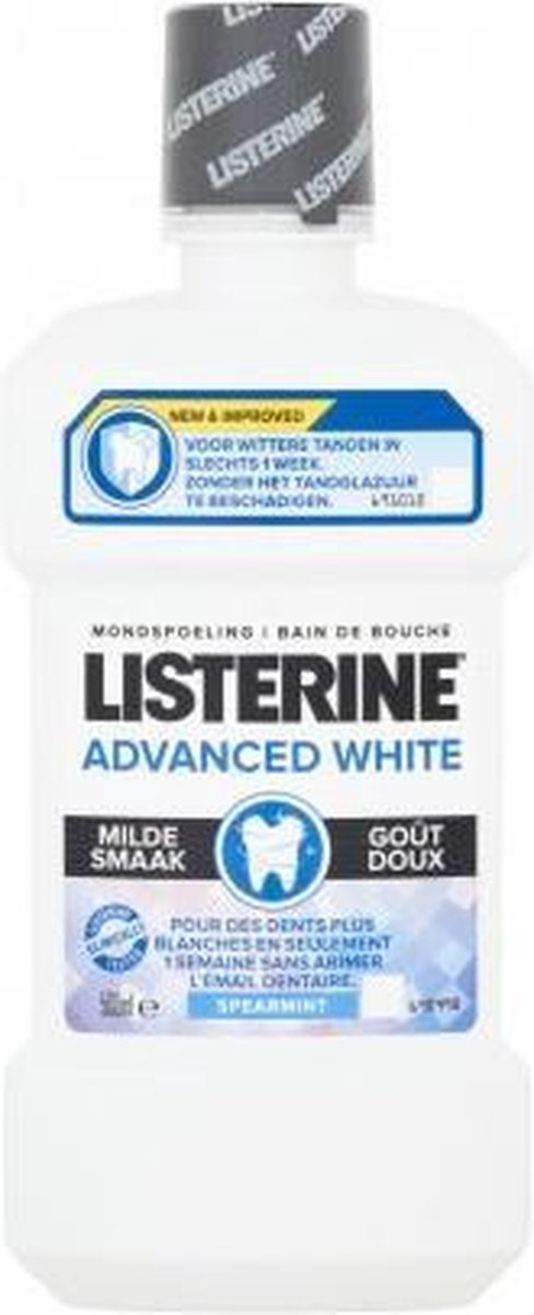 Listerine Mouthwash Advanced White Mild 500 ml - Packaging damaged