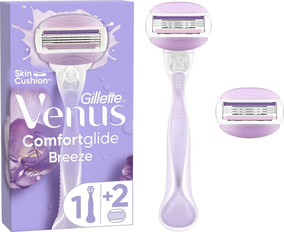 Gillette Venus Comfortglide Breeze - 1 Rasoir - 2 Lames de Rasoir - Emballage endommagé
