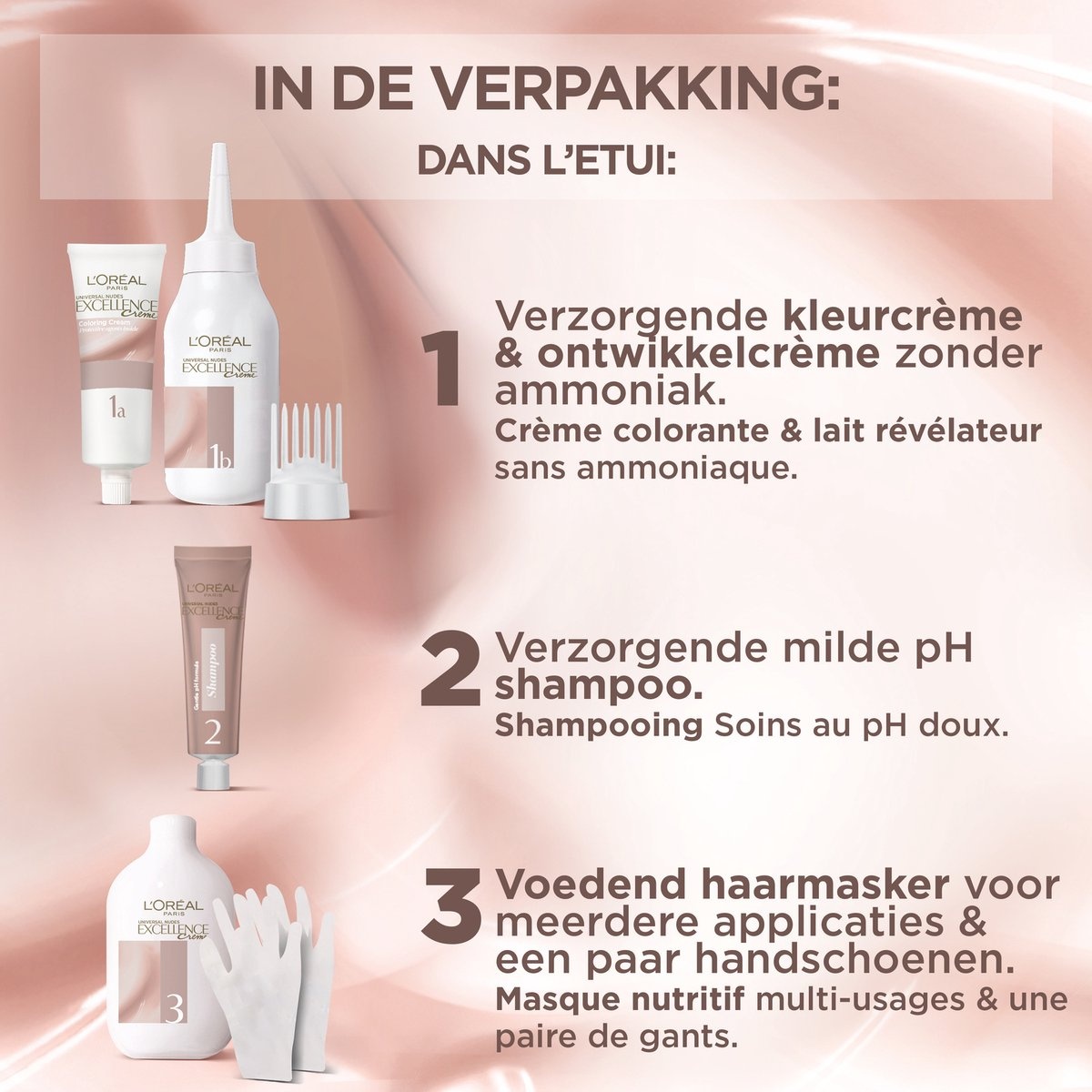 Excellence Universal Nudes Universeel Donkerblond Haarkleuring - Verpakking beschadigd