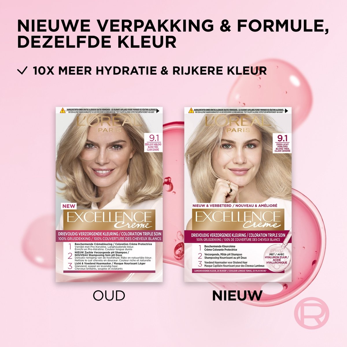 Excellence Crème Zeer Licht Asblond Haarkleuring - Verpakking beschadigd