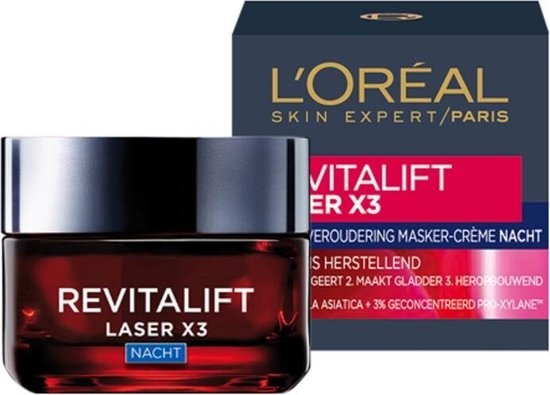 L'Oréal Paris Skin Expert Revitalift Laser X3 crème de nuit anti-rides - Emballage endommagé
