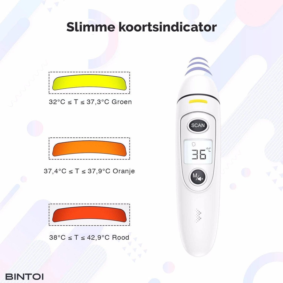 Bintoi® Thermometer voorhoofd - Verpakking beschadigd