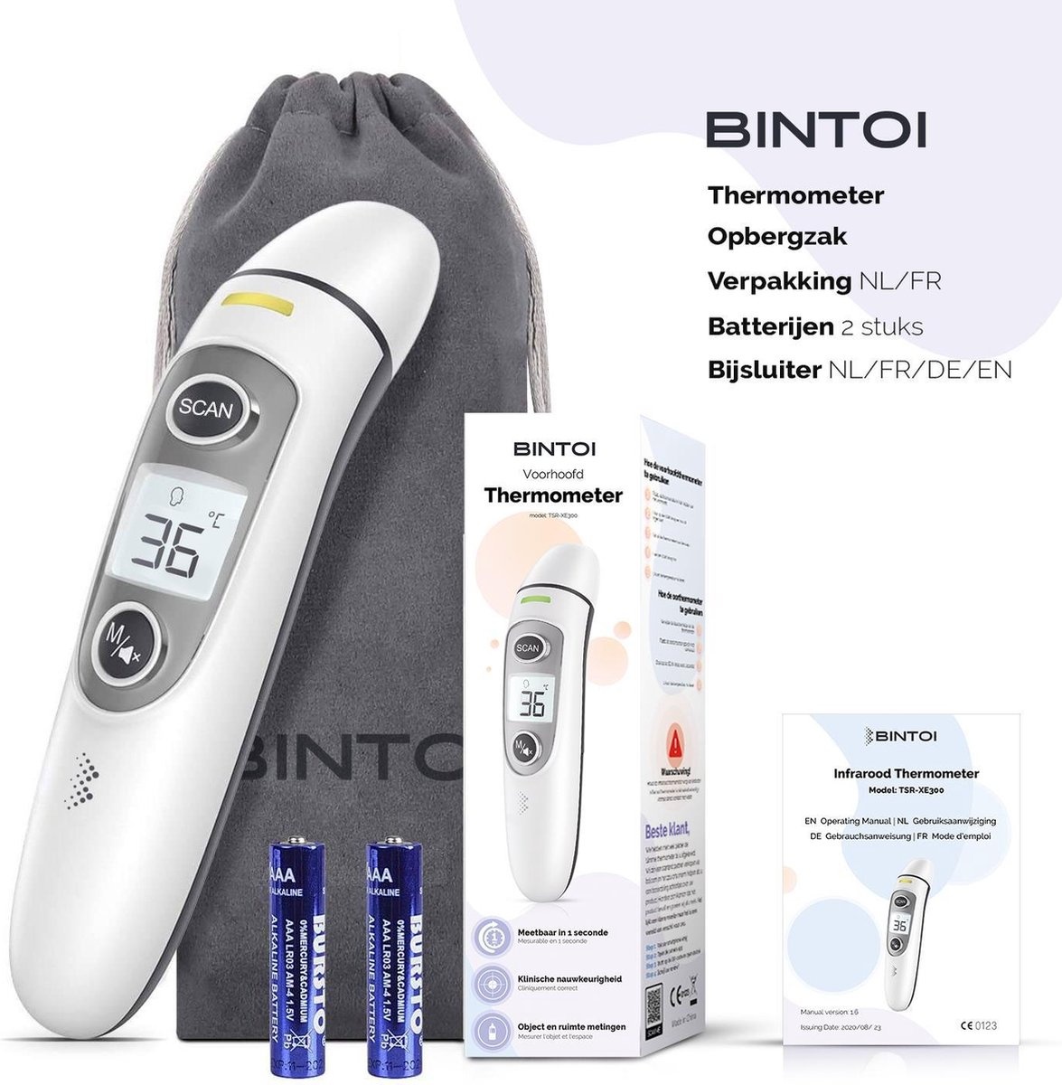 Bintoi® Stirnthermometer – Verpackung beschädigt