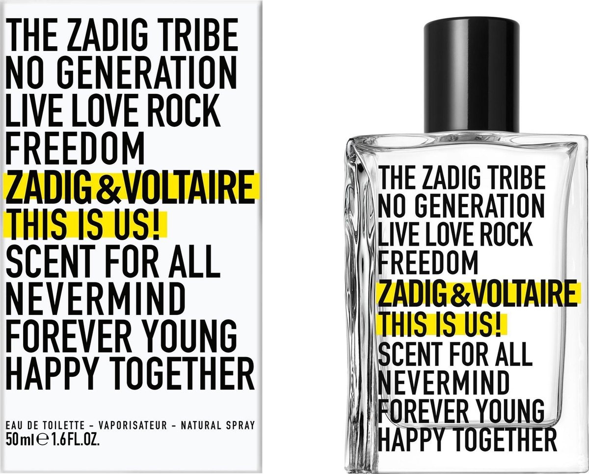 Zadig&Voltaire – Das sind wir! Eau de Toilette Unisex 50 ml – Verpackung beschädigt