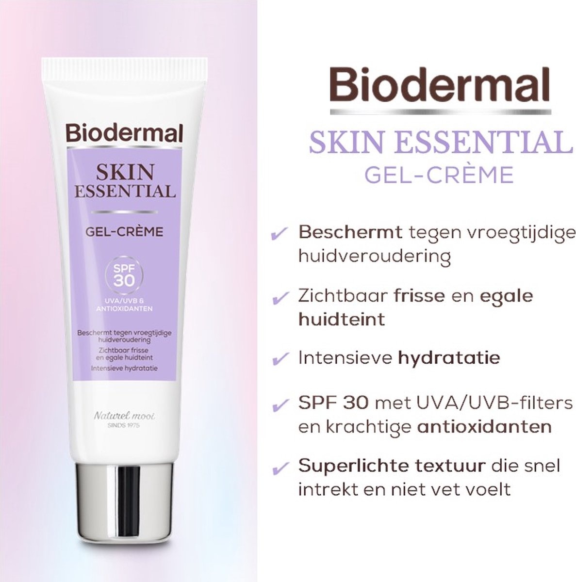 Crème de jour Biodermal Skin Essential - 50 ml - Emballage endommagé