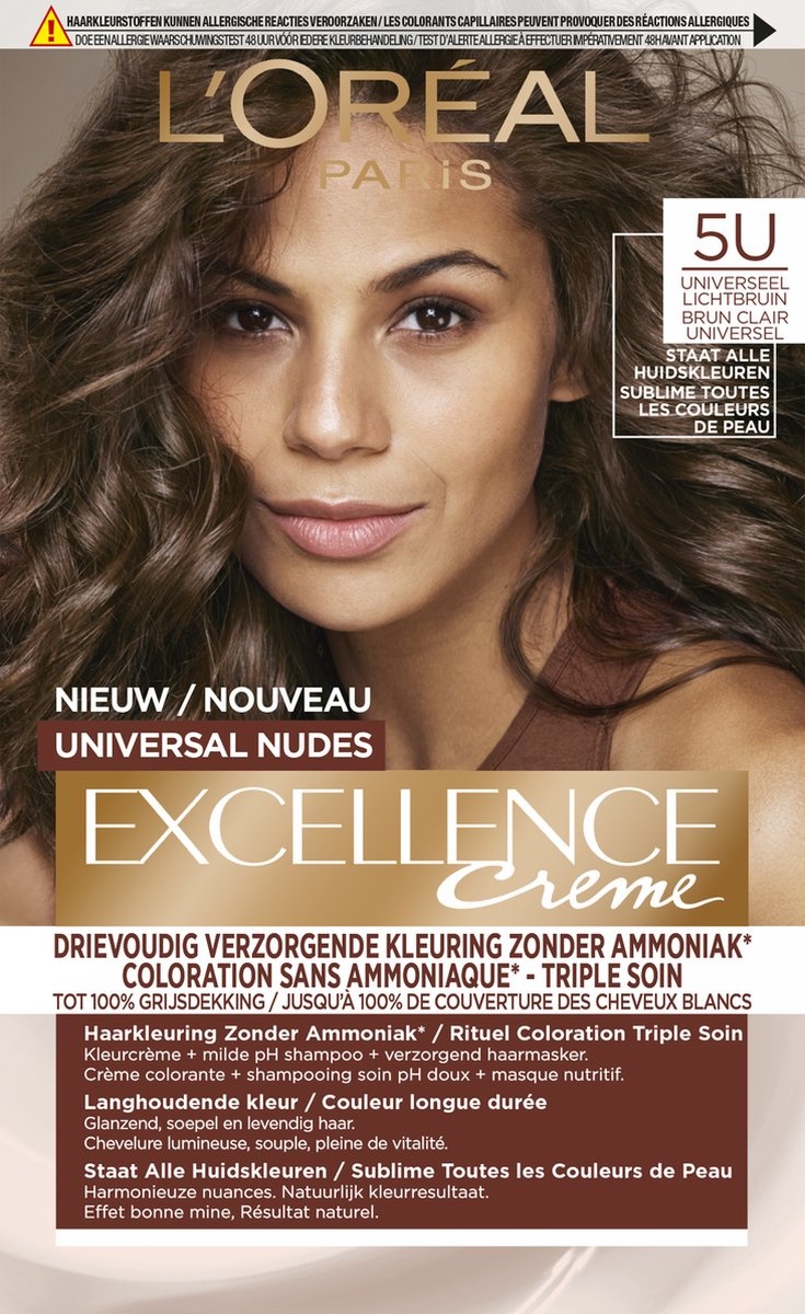 Excellence Universal Nudes Universal Light Brown Hair Color - packaging damaged