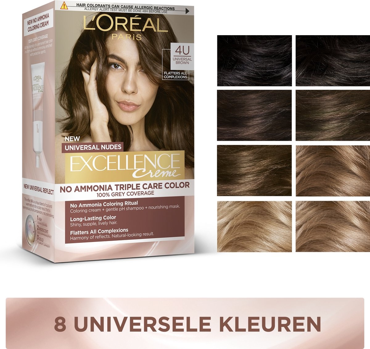 Excellence Universal Nudes Coloration universelle pour cheveux châtain clair - emballage endommagé