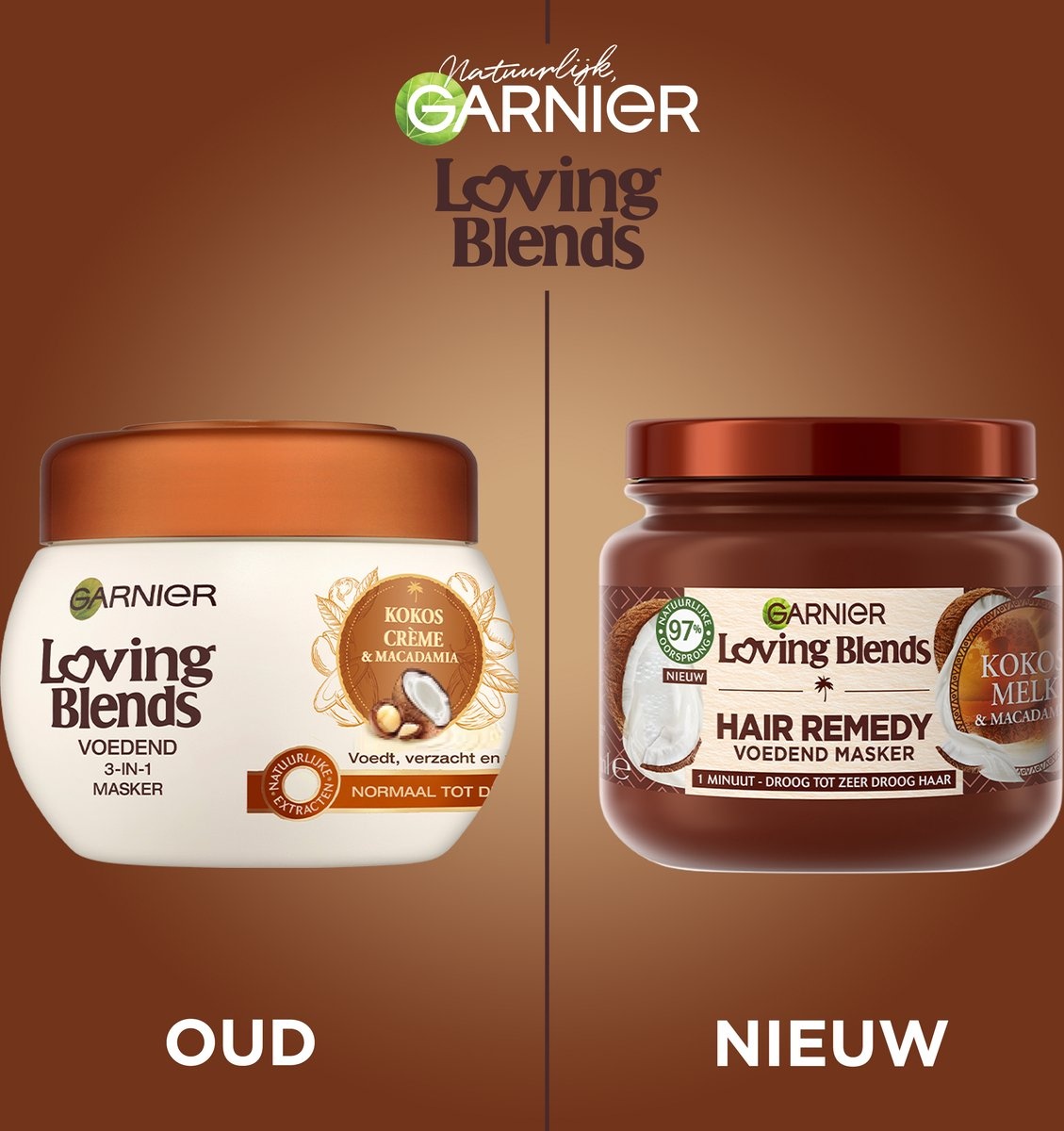 Loving Blends Masker Kokosmelk & Macadamia Normaal tot Droog haar 340 ml