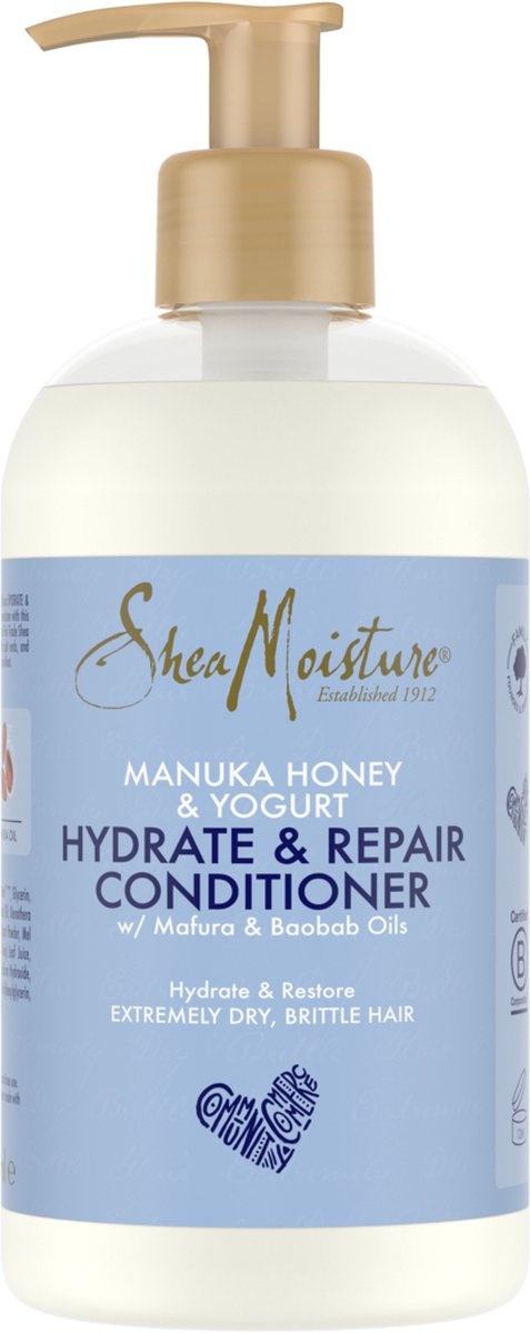 Shea Moisture Miel de Manuka et yaourt - Après-shampooing hydratant et réparateur - 384 ml