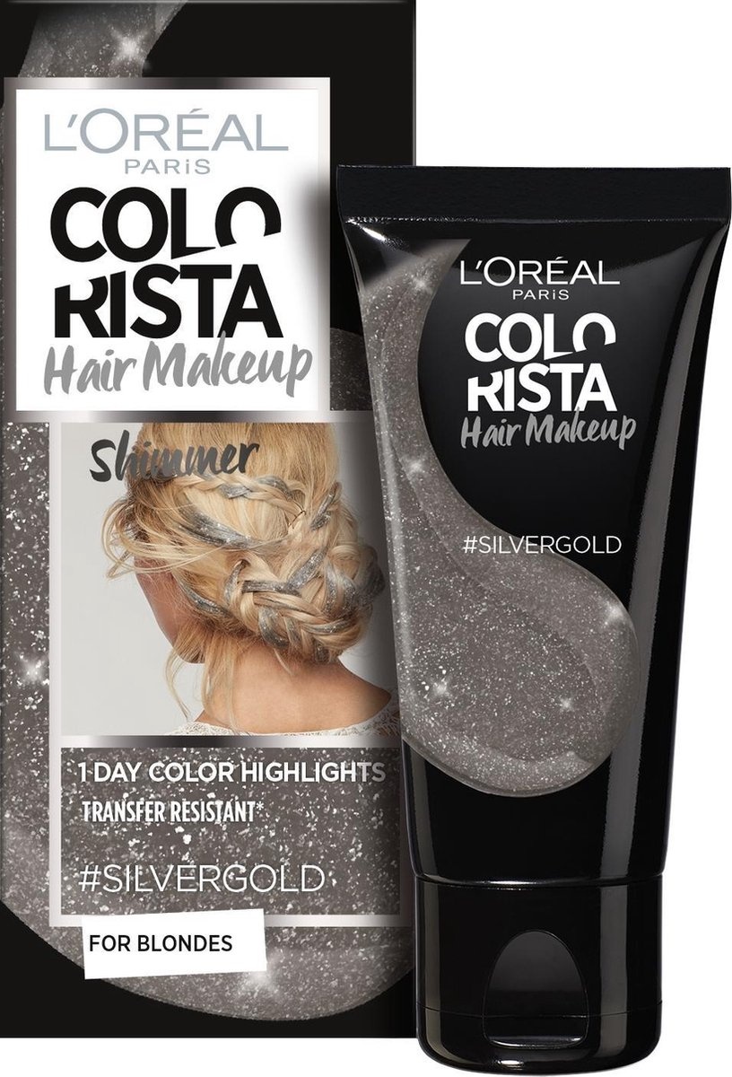 L'Oréal Paris Colorista Hair Makeup – Silvergold – Verpackung beschädigt