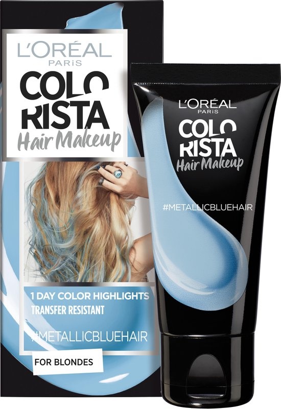 L'Oréal Paris Colorista Hair Makeup – Metallicblau – Verpackung beschädigt