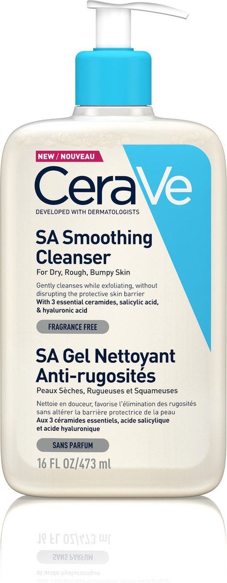 CeraVe - SA Smoothing Cleanser - Reinigungsgel - trockene bis raue Haut - 473 ml