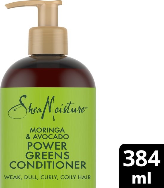 Shea Moisture Moringa & Avocado - Conditioner - Power Greens - 384 ml - Pompje beschadigd