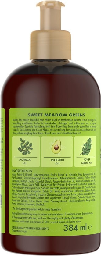 Shea Moisture Moringa & Avocado – Conditioner – Power Greens – 384 ml – Pumpe beschädigt