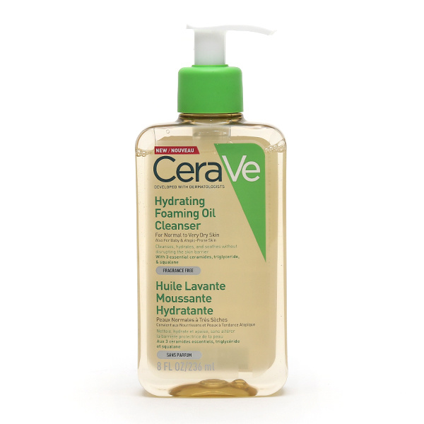 CeraVe - Hydrating Foaming Oil Cleanser - voor normale tot droge huid - 236ml  - verpakking beschadigd